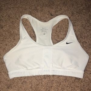 White Nike Dri-Fit Sports Bra